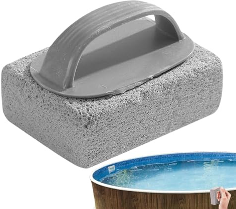 Poolfliese Bimsstein - Poolstein zum Reinigen von Fliesen, Handfugen | und Betonreiniger, Kalziumentferner für Teichfliesen, kratzfrei, entfernt harte Wasserflecken vor der Reinigung von Schwefel