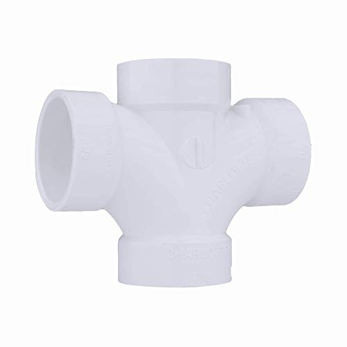 CHARLOTTE PIPE 1 1/2 DWV Double Sanitary TEE DWV (Drain, Waste and Vent) (1 Unit Piece)