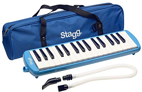 Stagg MELOSTA32BL 32-Noten Melodica mit Tasche blau