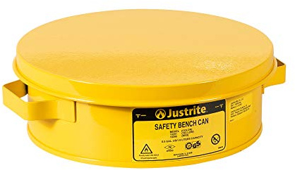 Can Steel Safety Bench with 191mm Dasher, 2 L, Yellow