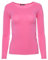 Easy Young Fashion - Damen Basic Rundhals Shirt - Langarm Unterziehshirt - Skinny Fit 1093 - Pink L