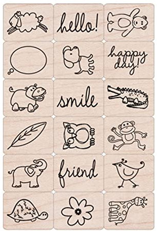 Hero Arts Tinte N Stempel Tub 3 Zoll x 4-Zoll Happy Tiere