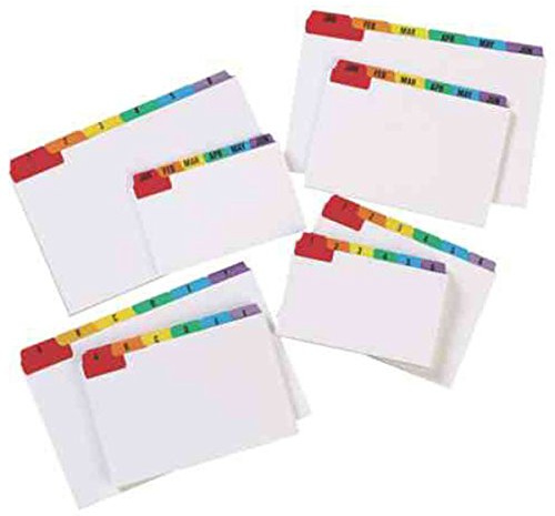 Concord TS-110575 Reinforced A-Z Guide Card with Tabs, 127mm x 76mm, White