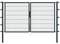 Alberts 648541 Doppeltor Flexo mit Zubehör | verschiedene Breiten und Höhen | anthrazit | Breite 250 cm | Höhe 140 cm