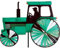 Tractor Modern GREEN - Windräder: Ø30cm und Ø20cm