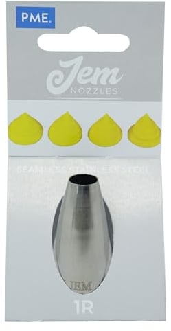 PME JEM Small Plain Round Savoy Piping Nozzle no. 1R, Silver