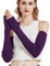 Novawo Frauen Winter lange Armstulpen Halbhandschuhe gestrickt fingerlose Handschuhe