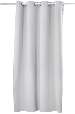 WOLTU Gardinen mit Ösen, Verdunklungsvorhang Blickdicht, Thermo Vorhang gegen Kälte und Hitze, Ösenschal, 250g/m² Dicke Vorhang, für Wohnzimmer Schlafzimmer, 140 x 175 cm, Weiß