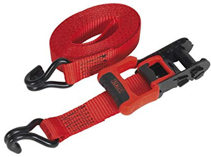 Sealey Td41248Jd Ratchet Tie Down 32Mm X 4.9Mtr Polyester Webbing 1200Kg 2 Pairs