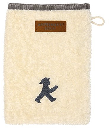 AMPELMANN Masseur | Möve Waschhandtuch Natur | 15 x 20 cm, 100% Baumwollfrottee
