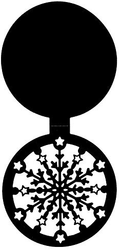 Ideen mit Herz Stanzschablone, Kugelkarte, 19cm x 9cm, passend für gängige Stanzmaschinen | Schablone zum Gestalten von Grußkarten, Geschenkanhängern | Winter, Weihnachten, Advent
