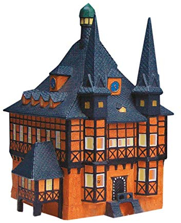 Tipigra Rathaus Wernigerode/Harz Lichthaus Serie Wurm Kg.Teelicht aus Porzellan 17x15x26 cm