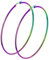 beyoutifulthings 1 Paar Damen Ohringe CREOLEN Ohr-ringe Ohr-stecker Chirurgenstahl Regenbogen 75mm