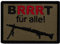 Café Viereck ® Lustiges Bundeswehr Fun Patch Gestickt mit Klett – 7 cm x 5 cm - Brrrt