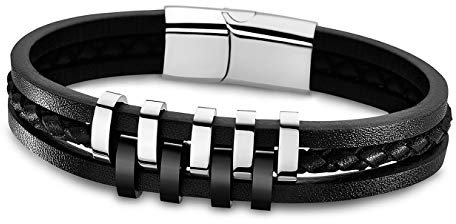 Lotus Style Armband Herren LS1838-2/1 Edelstahl Silber schwarz D1JLS1838-2-1