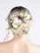 Anglacesmade Brautschmuck, elfenbeinfarbener Blumen-Haarkamm, Blumen-Haarklammer, Burgunderrot, Haarschmuck, für Brautjungfer, Blumenmädchen, Haarschmuck für Frauen und Mädchen