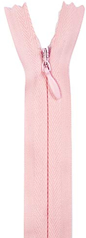 Jajasio 4 Stk. Nahtfeiner Reißverschlüsse nicht teilbar in 35 Farben rosa 40cm Verdeckter Reißverschluss