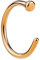 Piercingfaktor Fake Ring Piercing Nasenpiercing Nasenring Hoop Clip On Septum Tragus Helix Ohr Nase Lippe Intim Ohrpiercing Rosegold 1,0mm x 8mm