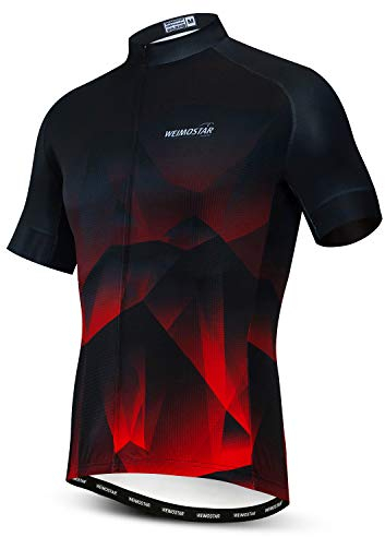 Herren Radtrikot Kurzarm Mountainbike Shirt MTB Top Reißverschlusstasche Reflektierender Totenkopf, B4, L
