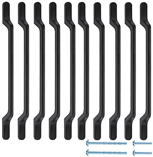 Cabinet Handles Drawer Kitchen Cupboard Handles Pull 20 Pcs Kitchen Cupboard Door Wardrobe Hardware Black 160mm(6-1/4Inch)