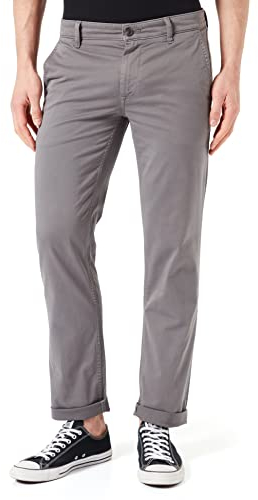 BOSS Herren Schino-Slim D Slim-Fit Hose aus elastischem Baumwoll-Satin, New - Dark Grey027, 32W / 34L