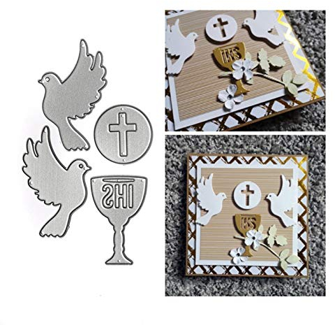 Stanzformen für Kartenherstellung, Vogeltauben-Metall-Stanzformen, DIY, Scrapbooking, Papierkarten, Prägeschablone, silberfarben