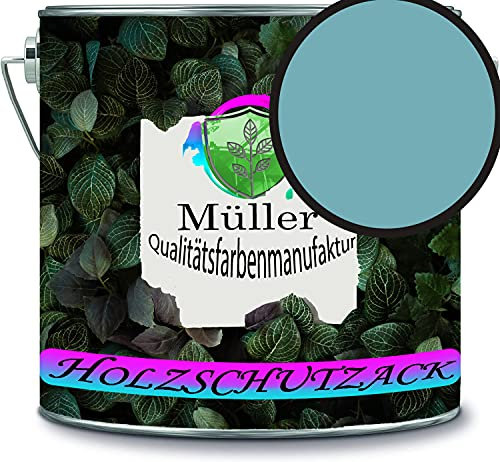 Holzschutzlack Holzlack Holzlasur wetterbeständiger Langzeitschutz Wetterschutzfarbe Holzschutzfarbe RAL 6034 Pastelltürkis // Müller Qualitätsfarbenmanufaktur