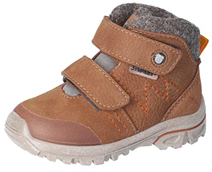 RICOSTA Jungen Winterstiefel Dario, Kinder Lauflernschuhe, Weite: Mittel, lose Einlage, Sympatex, gefüttert, wasserdicht, warm, Curry (260), 27 EU