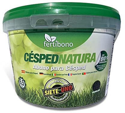 FERTIBONO CéspedNatura - Abono Orgánico de Liberación Lenta para Césped - Seguro para Mascotas y Familia, Nutrición Profunda sin Quemaduras - Apto para Todas las Estaciones. (6,5kg)