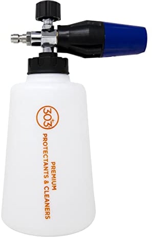 303 Products Schaumkanone - Schaumpistole für Hochdruckreiniger - Korrosionsschutzarmatur aus Edelstahl - Schaumsprüher mit Verstellbarer Düse für Waschanlagen - 2 Liter Reservoir (39030)