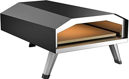Toboli Horno de pizza a gas con piedra para pizzas de 330x330mm portátil para el jardín y exteriores cocina