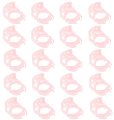 SG Store 20PCS Car Fuel Line Retaining Clips 7L3Z9S317B Plastic Pipe Guide Fastener Clip Automotive Fuel Line Replacement Parts Pink