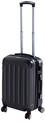 INVIDA Glüückskind Luxus Hartschalen Koffer Trolley ABS mit 4 Zwillingsrollen in Anthrazit Größe: M