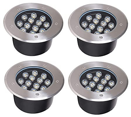 WZYJLyds Spot LED Encastrable Exterieur Projecteur IP67 Étanche Lampe Encastrable Eclairage pour La Construction d'une Cour-Jardin, Certificat CE ROHS FCC (Couleur : Blanc Chaud, Taille : 9W)