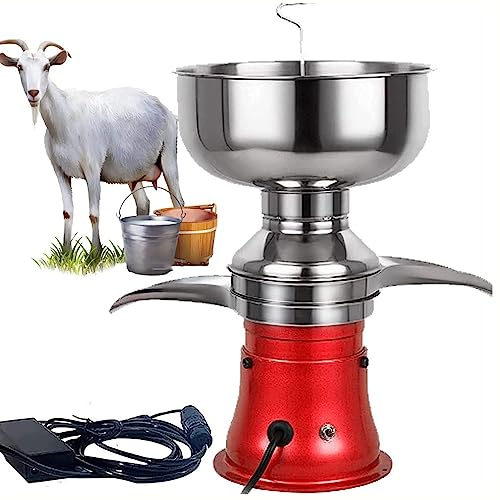 NOGRAX Macchina per Latte da Latte,Separatore di Latte Multifunzionale,Macchina per La Scrematura della Panna Elettrica,Separatore Centrifugo del Latte Professionale,per Caseificio Domestico,Red