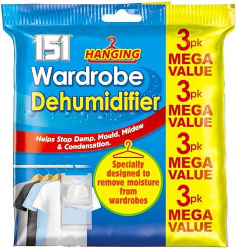 Juego de 3 deshumidificadores para colgar para armario – Juego de 3 deshumidificadores para protección de la ropa del moho, 180 g