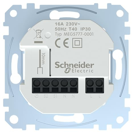 Schneider Electric Merten Connected Raumtemperaturregler-Einsatz, Unterputz, 16A, Zigbee, Smart Home, grün, Artikelnummer MEG5777-0001