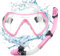 POPOYU Schnorchelmaske Erwachsene,Schnorchelset Tauchermaske Erwachsene,Taucherbrille mit Schnorchel Tauchmaske CO2 Sicher Cressi Taucherbrille zum Schnorcheln Alternative Schnorchelausrüstung(Pink)