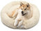 pfoten&nasen® Wolke 7 Hundebett [Beige, M - 75cm] – Flauschiges Donut-Hundekissen für mittelgroße Hunde – Waschbares, Weiches Rundbett – Kuscheliges Hundesofa & Komfort-Schlafplatz