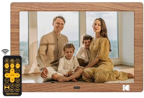 KODAK Digitaler Bilderrahmen 8 Zoll, Digitaler Bilderrahmen ohne WLAN mit Fernbedienung, Elektronischer Bilderrahmen mit 1280 * 800 IPS-Bildschirm, Bilder/Videos/Musikplayer