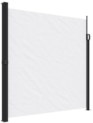 vidaXL Auvent latéral rétractable Blanc 200x500 cm, écran d’intimité de Jardin, Brise-Vue de Balcon, écran d'extérieur, Brise-Vue d'extérieur