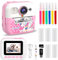 Appareil Photo Numérique Instantané,avec Papier d'impression & Carte TF 32G, Caméra Vidéo avec Stylos Colorés pour Le Bricolage, Chapeaux Costume Accessoire Déguisement