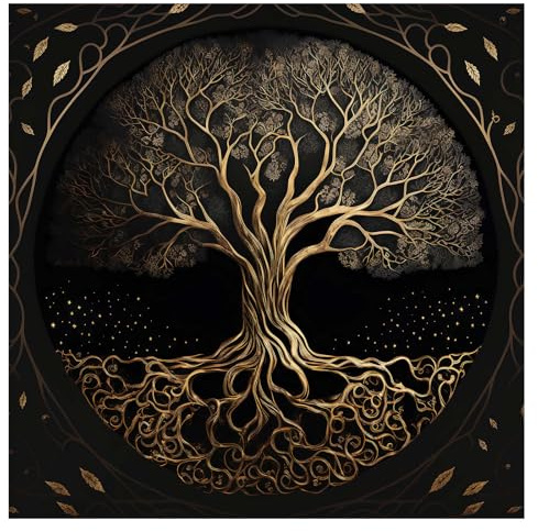 Nappe en tissu d'expéditeur indien Arbre de vie rituel Tissu spirituel Tarot Couverture 50/75 cm