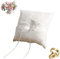 Ehering-Kissen,Ringkissen Hochzeit Kissen,20CM Weiß Ring Bearer Kissen,Hochzeit Ringkissen Ring Kissen,Ehering Kissen Ring Kissen,Lace Wedding Pillow für Ringkissen Verlobung Oder Eheringe Zeremonie