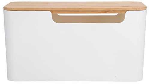 Kabel-Management-Box, Kabel-Organizer, Kabel-Versteck, Kleine Kabelbox aus Kunststoff, Steckdosen-Draht-Box, Kabel-Organizer-Box, TV-Kabel-Box mit Holzdeckel für Kabel-Versteck,