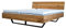 KAWOLA Bett Massivholz Wildeiche 140x200cm Lyndon Bettgestell, Holzbett Modern Landhaus, Massivholzbett Eiche
