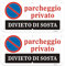 Cartelli Parcheggio Privato Divieto di Sosta in Alluminio, 2 pezzi, misurano 30 x 15 cm. Segnalazione Impermeabile e Resistente ai Raggi UV. cartello parcheggio privato
