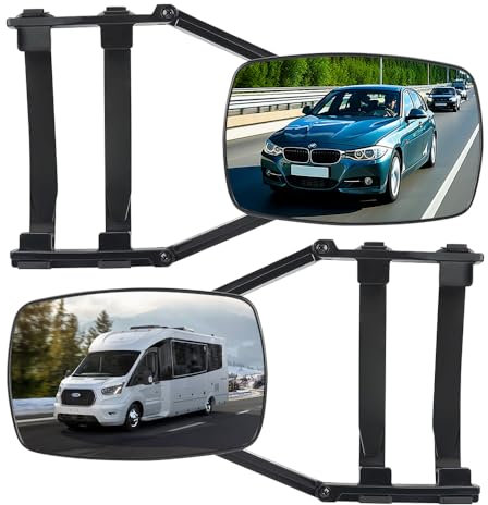 PLLYPE Wohnwagen Spiegel Auto, 2 Stück Wohnwagenspiegel, Außenspiegel Wohnwagen, Caravan Universal Abschleppspiegel, Verstellbar und Zusammenklappbar, für alle Gängigen Fahrzeugtypen