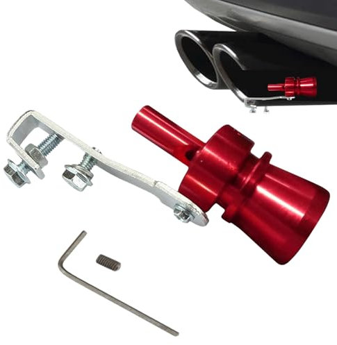 Sifflet turbo - Simulateur de bruit turbo en aluminium | Montage sur pot d'échappement boulonné, embout de silencieux style voiture de sport, effet turbo puissant pour pot d'échappement
