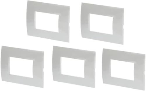 ECI ELETTROFORNITURE 5 PEZZI serie CHIARA PLACCA 3 POSTI COLORE BIANCA 2CSK0301CH